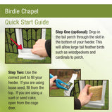 Heath 21709: Archway Birdie Chapel Bird Feeder for Mixed Seed and Suet or Seed Cakes