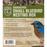 GK-B2: Gamekeeper Small Cedar Bluebird Nesting Box – Made in the USA