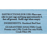 Heath DD-10: 10-ounce Pure Suet Cake - 12-pack Case