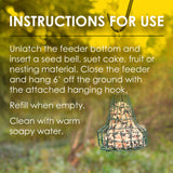 Heath S-8: Bell Seed Cake Metal Bird Feeder (Holds 1 Standard Bell Seed Cake)