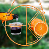 Heath CF-133: Clementine Oriole Bird Feeder for Jelly, Nectar, Mealworms and Fruit Halves - 1 Jar