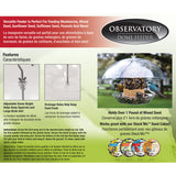 Heath 21517: The Observatory Clear Dome Platform Bird Feeder