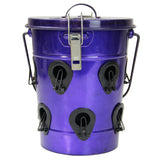 Heath 21721: 5.5-pound Purple Metal Bucket Feeder with Perches and Locking Lid