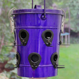 Heath 21721: 5.5-pound Purple Metal Bucket Feeder with Perches and Locking Lid