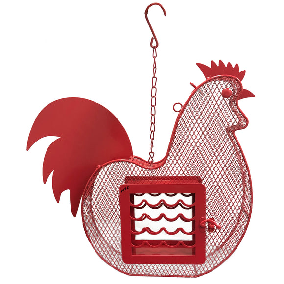 Heath 21815: Rooster Suet 'n Seed Bird Feeder for Suet Cakes and Sunflower Seeds