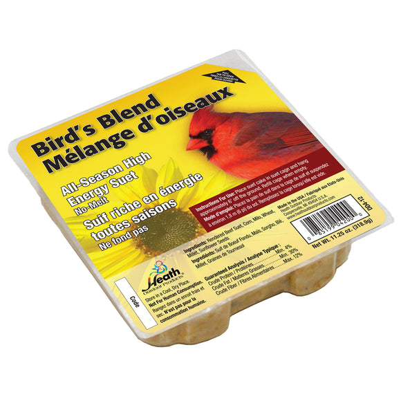 Heath DD4-12: 11.25-ounce Bird's Blend High Energy Suet Cake - 12-pack Case