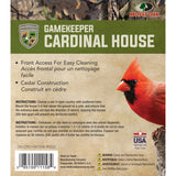 GK-CRD: Gamekeeper Cedar Cardinal Nesting House – Made in the USA
