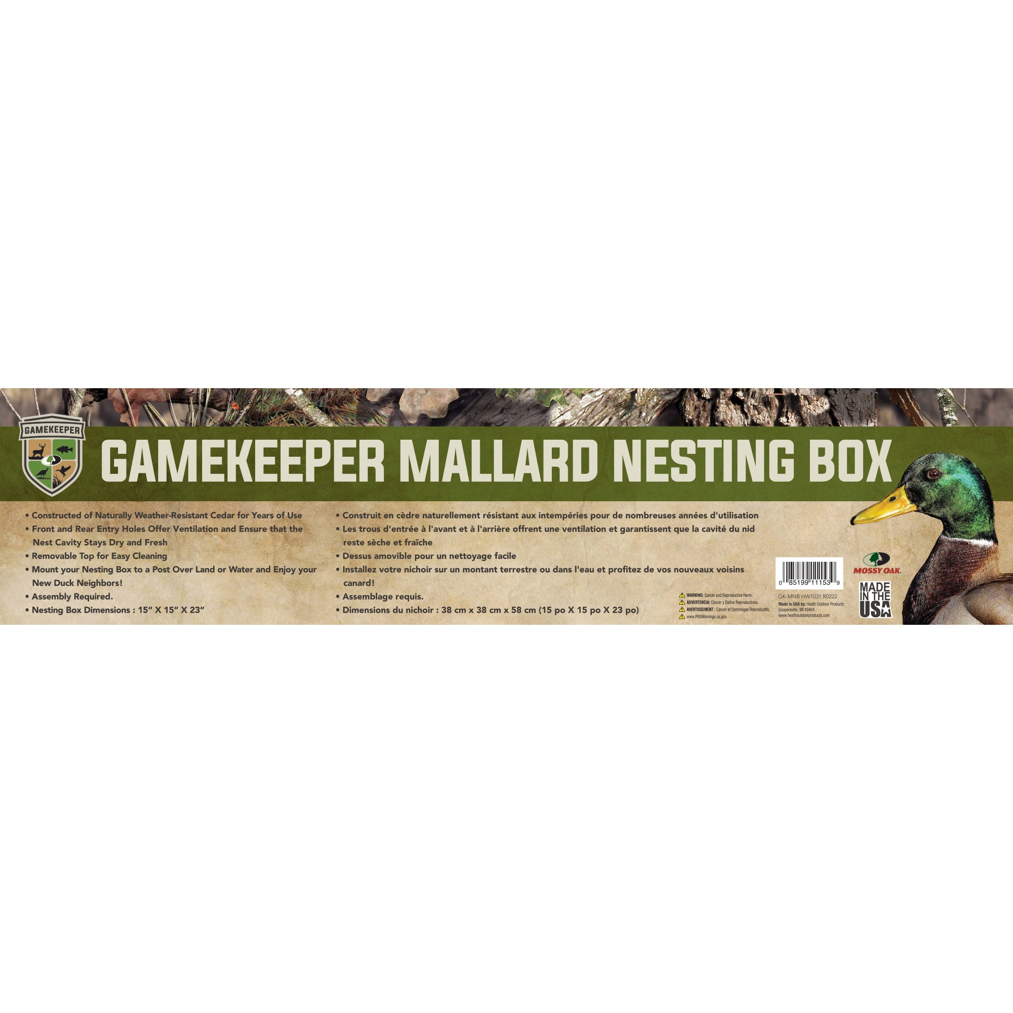 GK-MNB: Gamekeeper Cedar Mallard Nesting Box – Made in the USA –  Heathoutdoors
