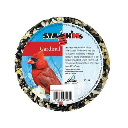 Cardinal Stack'Ms Seed Cake - 6.5 oz - Pack of 6 - Heathoutdoors