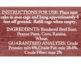 Heath DD-12: 11.5-ounce Peanutty Raisin Suet Cake - 12-pack Case