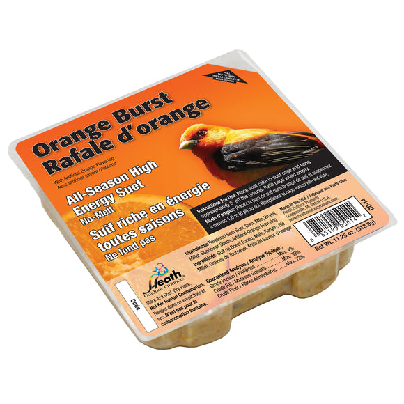 Heath DD-14: 11.25-ounce Orange Burst Suet Cake - 12-pack Case