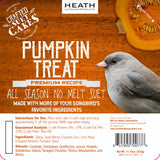 Heath DDC7-12: Pumpkin Treat 11.75-ounce Premium Crafted Suet Cake - 12-pack Case