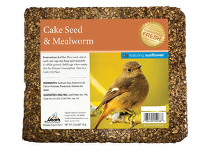 Mealworm Seed Cake with Sunflower Chips - 2 lb - 8 pack - Heathoutdoors