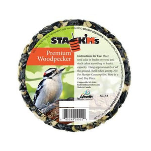 Premium Woodpecker Stack'Ms Seed Cake - 7 oz - Pack of 6 - Heathoutdoors