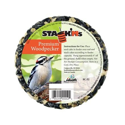Premium Woodpecker Stack'Ms Seed Cake - 7 oz - Pack of 6 - Heathoutdoors