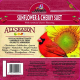 Sunflower & Cherry Suet Cake - 10 oz - Pack of 12 - Heathoutdoors